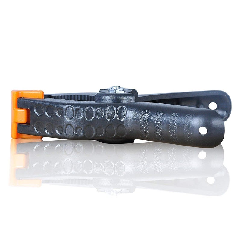 SLOW DOLPHIN Heavy Duty Spring Clamps Clip 4.5 Inch for Muslin/Paper Photo Studio Backdrops Background-6 Packï¼ˆYellow & Blackï¼‰ - Image 2